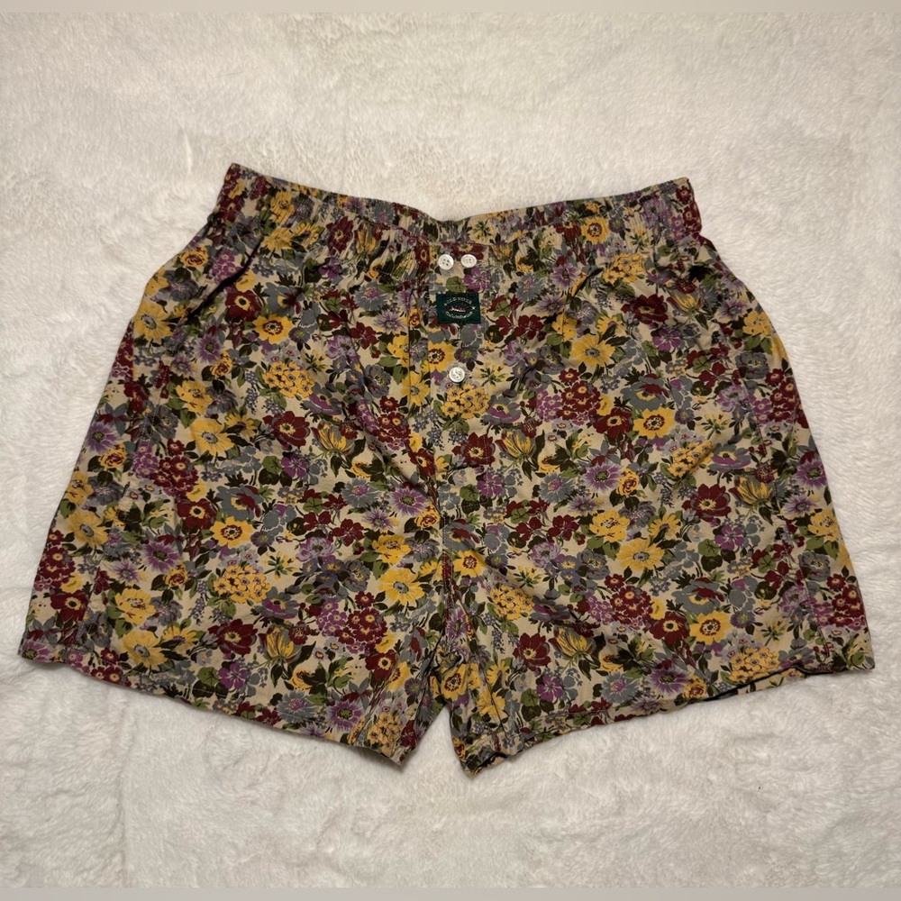 VINTAGE 80s Men’s Old River RARE Floral Print Boxers